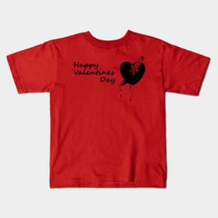 Singles Awareness Day Heart and Dagger Kids T-Shirt